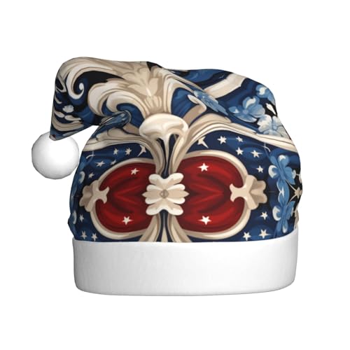 YXLymxDAMAI Weihnachtsmütze im amerikanischen Stil für Erwachsene, Unisex, klassischer Weihnachtsmannhut für Neujahrsparty, Rot von YXLymxDAMAI