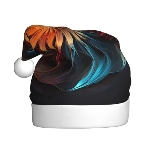 YXLymxDAMAI Weihnachtsmütze in bunten Farben für Erwachsene – Unisex, klassischer Weihnachtsmannhut für Neujahrsparty, Rot von YXLymxDAMAI