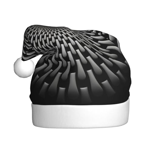 YXLymxDAMAI Weihnachtsmütze mit flachen Nudeln, für Erwachsene, Unisex, klassischer Weihnachtsmannhut für Neujahrsparty, Rot von YXLymxDAMAI