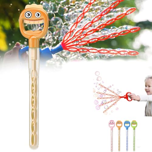 32 Hole Smiling Face Bubble Stick with Bubbles Refill,5 Claw Bubble Wands,2024 New Upgrade Children's Bubble Wands Toy,Smiling Face Bubble Wand,Children's Bubble Stick Toy for Summer Toy Party Favor von YXRRVING