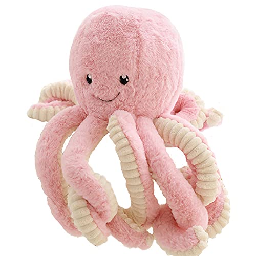 YXian Octopus Spielzeug Plüsch niedlichen Kuh Kissen Stofftier Spielzeug Begleitspielzeug für Kinder und Familie (Rosa, 40cm) von YXian