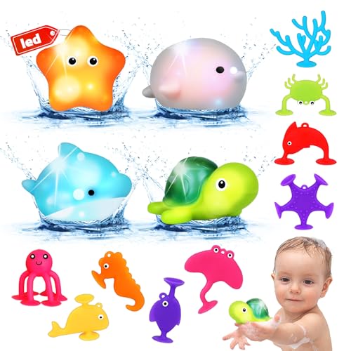 13 Stück Saugnapf Spielzeug Badewannenspielzeug,Tier Badespielzeug mit Licht,LED Badewannen Spielzeug,Reise Spielzeug,Silikon Bausteine Spielzeug für 1 2 3 4 5 6 7 8 Jahre Jungen Mädchen 13 Stück Saugnapf Spielzeug Badewannenspielzeug,Tier Badespielzeug mit Licht,LED Badewannen Spielzeug,Reise Spielzeug,Silikon Bausteine Spielzeug für 1 2 3 4 5 6 7 8 Jahre Jungen Mädchen von YYAQZD