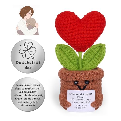 Pocket Hug Positive Herz Kleine Geschenke, Positive Kartoffel Puppe und Kleine Umarmung Glücksbringer (Silber), Mutmacher Geschenk, Gute Besserung Geschenk,Einschulung Geschenk,Geburtstagsgeschenk von YYAQZD