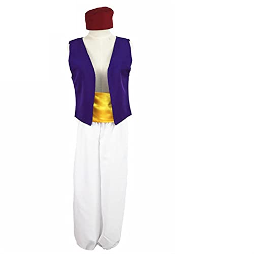 YYCHER Erwachsene Aladin Lampe Prinz Aladdin Kostüm für Jungen Anime Cosplay Verkleidung Adam Prinz Halloween Kostüme für Männer (Größe :XL) von YYCHER