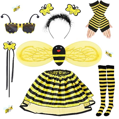YYDSXK Bienenkostüm Kinder Mädchen, Mädchen Prinzessin Kostüm, Bienen Kostüm für Kinder Mädchen Halloween Fasching Kostüm Cosplay von YYDSXK