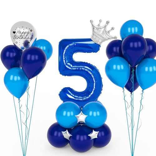 YYDSXK Luftballon 5. Geburtstag Blau, Folienballon 5. Geburtstag, Geburtstagsdeko 5 Jahre Junge, Helium Ballon 5 Geburtstag, 32 Zoll – 101 cm zahlen luftballon 5 für Jungen Kind party Deko YYDSXK Luftballon 5. Geburtstag Blau, Folienballon 5. Geburtstag, Geburtstagsdeko 5 Jahre Junge, Helium Ballon 5 Geburtstag, 32 Zoll – 101 cm zahlen luftballon 5 für Jungen Kind party Deko von YYDSXK