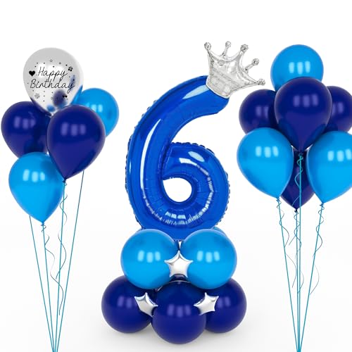 YYDSXK Luftballon 6. Geburtstag Blau, Folienballon 6. Geburtstag, Geburtstagsdeko 6 Jahre Junge, Helium Ballon 6 Geburtstag, 32 Zoll – 101 cm zahlen luftballon 6 für Jungen Kind party Deko YYDSXK Luftballon 6. Geburtstag Blau, Folienballon 6. Geburtstag, Geburtstagsdeko 6 Jahre Junge, Helium Ballon 6 Geburtstag, 32 Zoll – 101 cm zahlen luftballon 6 für Jungen Kind party Deko von YYDSXK