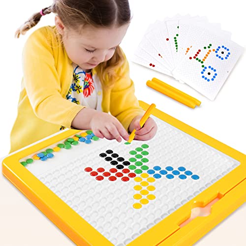 YYDeek Magnetic Drawing Board for Kids Ages 4-8, Magnet Doodle Board for Toddlers 1-3, Magnetic Dot Art with 2 Pens, 10 Double-Sided Flash Cards and Beans, Montessori Toys for Boys Girls YYDeek Magnetic Drawing Board for Kids Ages 4-8, Magnet Doodle Board for Toddlers 1-3, Magnetic Dot Art with 2 Pens, 10 Double-Sided Flash Cards and Beans, Montessori Toys for Boys Girls von YYDeek