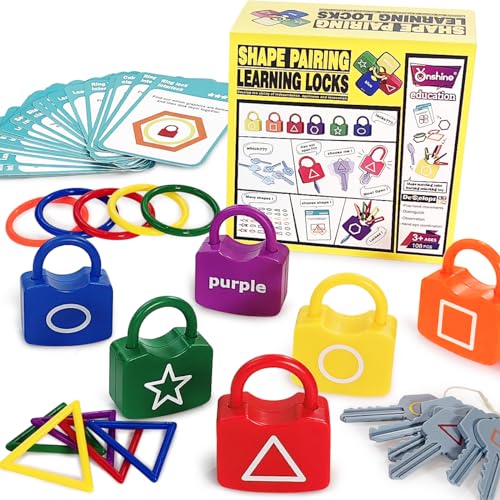 YYDeek Montessori-Spielzeug für 3 Jahre, Schloss und Schlüssel Spielzeug für Kleinkinder, farblich und formpassendes Spiel für Vorschule, Lernen, Kindergartenaktivitäten YYDeek Montessori-Spielzeug für 3 Jahre, Schloss und Schlüssel Spielzeug für Kleinkinder, farblich und formpassendes Spiel für Vorschule, Lernen, Kindergartenaktivitäten von YYDeek