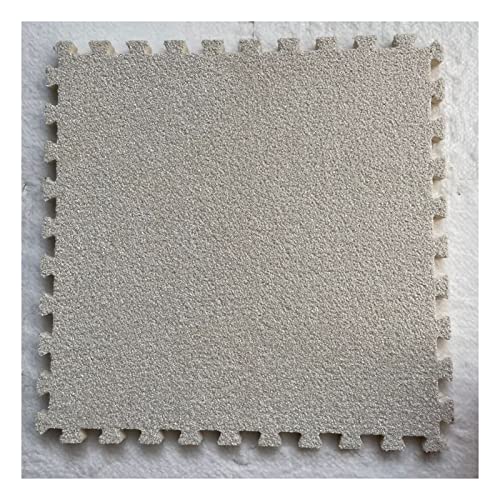 10 Stück Weiche, Zottelige, Flauschige Teppiche, Ineinandergreifende Bodenfliesen, rutschfeste Spleiss-Teppichbodenfliesen, Puzzle-Spielmatte Für Den Innenbereich, 30 X 30 cm(Color:Beige) von YYGDPFLSXSB