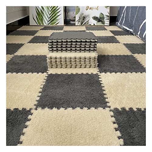 16 Stück Ineinandergreifende Plüsch-Schaumstoff-Fußmatten, Warmer Teppich, Ineinandergreifende Bodenfliesen, 30 X 30 cm Große Puzzle-Spielmatten Für Schlafzimmer, Spielzimmer(Color:Grey+Aprikose) 16 Stück Ineinandergreifende Plüsch-Schaumstoff-Fußmatten, Warmer Teppich, Ineinandergreifende Bodenfliesen, 30 X 30 cm Große Puzzle-Spielmatten Für Schlafzimmer, Spielzimmer(Color:Grey+Aprikose) von YYGDPFLSXSB