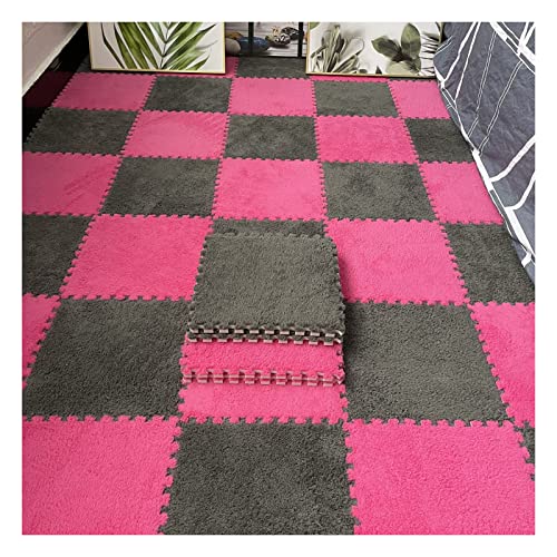 16 Stück Ineinandergreifende Plüsch-Schaumstoff-Fußmatten, Warmer Teppich, Ineinandergreifende Bodenfliesen, 30 X 30 cm Große Puzzle-Spielmatten Für Schlafzimmer, Spielzimmer(Color:Grey+Rosenrot) 16 Stück Ineinandergreifende Plüsch-Schaumstoff-Fußmatten, Warmer Teppich, Ineinandergreifende Bodenfliesen, 30 X 30 cm Große Puzzle-Spielmatten Für Schlafzimmer, Spielzimmer(Color:Grey+Rosenrot) von YYGDPFLSXSB