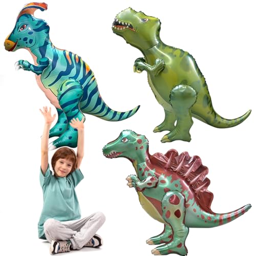 3D Dino Folienballon,Dschungel Party Riesenballon,Dinosaurier Luftballon,Kinder Dino Ballon,Jurassic Feier Dino Party Deko für Jungen Geburtstag (Spinosaurus + Parasaurolophus + Tyrannosaurus Rex, 3) 3D Dino Folienballon,Dschungel Party Riesenballon,Dinosaurier Luftballon,Kinder Dino Ballon,Jurassic Feier Dino Party Deko für Jungen Geburtstag (Spinosaurus + Parasaurolophus + Tyrannosaurus Rex, 3) von YYHCC