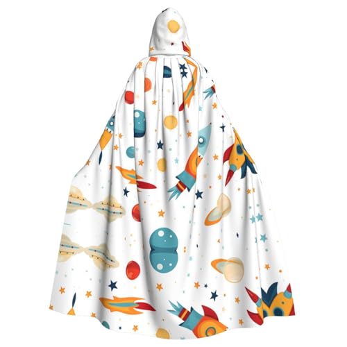 Halloween Erwachsene Kapuzenumhang Umhang YYHHAOFA Rakete Clipart Raumschiff Muster super großer Kapuzenumhang mit Fliege Halloween Erwachsene Kapuzenumhang Umhang YYHHAOFA Rakete Clipart Raumschiff Muster super großer Kapuzenumhang mit Fliege von YYHHAOFA