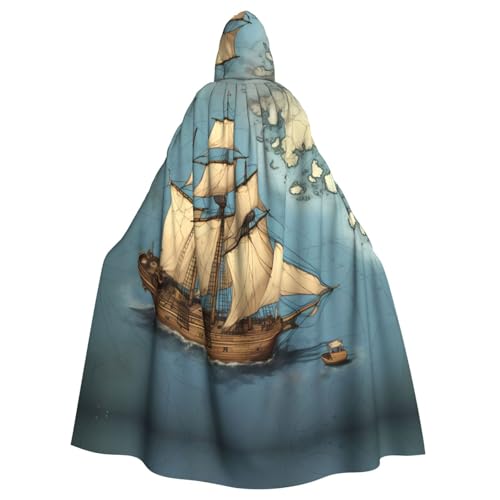 Halloween Erwachsene Kapuzenumhang Umhang YYHHAOFA Segelboot Driften auf dem Meer Karte Muster super großer Kapuzenumhang mit Fliege Halloween Erwachsene Kapuzenumhang Umhang YYHHAOFA Segelboot Driften auf dem Meer Karte Muster super großer Kapuzenumhang mit Fliege von YYHHAOFA