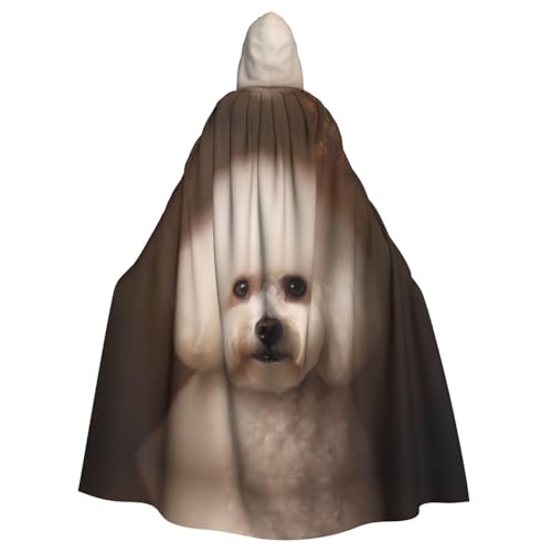 Halloween Kapuzenumhang für Erwachsene, YYHHAOFA Bichon Frisé, Hundemuster, super großer Kapuzenumhang mit Fliege Halloween Kapuzenumhang für Erwachsene, YYHHAOFA Bichon Frisé, Hundemuster, super großer Kapuzenumhang mit Fliege von YYHHAOFA