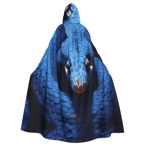 Halloween Kapuzenumhang für Erwachsene, YYHHAOFA blaues Schlangenmuster, super großer Kapuzenumhang mit Fliege Halloween Kapuzenumhang für Erwachsene, YYHHAOFA blaues Schlangenmuster, super großer Kapuzenumhang mit Fliege von YYHHAOFA