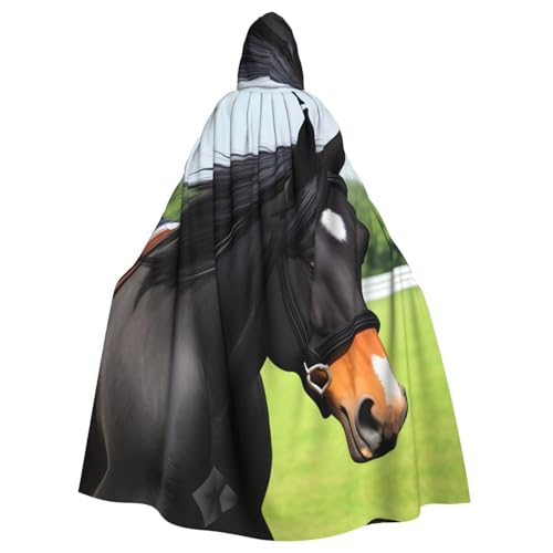 Halloween Kapuzenumhang für Erwachsene, YYHHAOFA mit hübschem Pferdemuster, super großer Kapuzenumhang mit Fliege Halloween Kapuzenumhang für Erwachsene, YYHHAOFA mit hübschem Pferdemuster, super großer Kapuzenumhang mit Fliege von YYHHAOFA