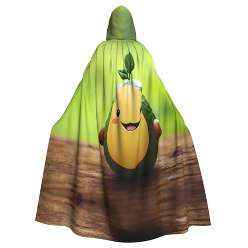 Halloween-Umhang mit Kapuze für Erwachsene, YYHHAOFA niedliches Avocado-Muster, super großer Kapuzenumhang mit Fliege Halloween-Umhang mit Kapuze für Erwachsene, YYHHAOFA niedliches Avocado-Muster, super großer Kapuzenumhang mit Fliege von YYHHAOFA