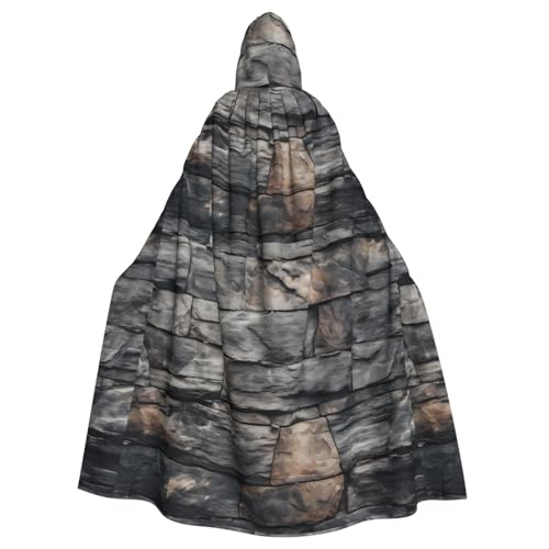 YYHHAOFA Abstrakter Steinwanddruck, Halloween-Umhang mit Kapuze, kein Reißverschluss, bequem für Kostümpartys YYHHAOFA Abstrakter Steinwanddruck, Halloween-Umhang mit Kapuze, kein Reißverschluss, bequem für Kostümpartys von YYHHAOFA
