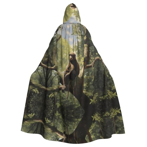 YYHHAOFA Affe sitzt auf einem Baum, bedruckt Halloween Erwachsene Kapuzenumhang für Cosplay, Kostümpartys und mehr YYHHAOFA Affe sitzt auf einem Baum, bedruckt Halloween Erwachsene Kapuzenumhang für Cosplay, Kostümpartys und mehr von YYHHAOFA