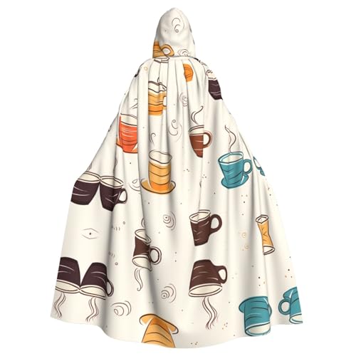 YYHHAOFA Ausgefallene Kaffeetassen-Aufdrucke für Halloween, Erwachsene, Kapuzenumhang für Cosplay, Kostümpartys und mehr YYHHAOFA Ausgefallene Kaffeetassen-Aufdrucke für Halloween, Erwachsene, Kapuzenumhang für Cosplay, Kostümpartys und mehr von YYHHAOFA