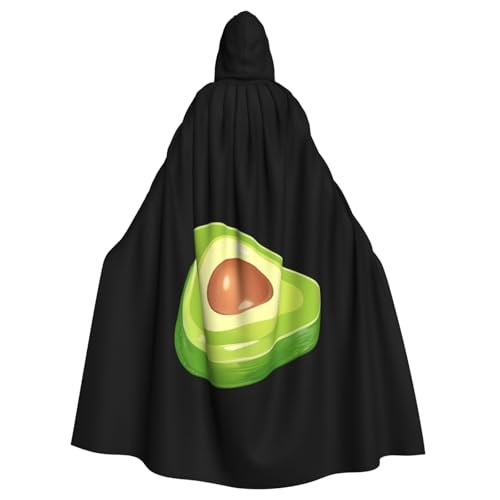 YYHHAOFA Avocado Gummy Candy Printing Halloween Adult Hooded Cape Cloak No Zipper, Comfortable For Costume Parties von YYHHAOFA