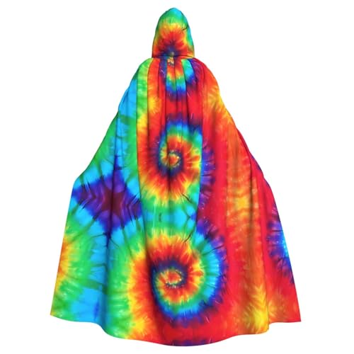 YYHHAOFA Batik-Hippie-Druck, Halloween, Erwachsenen-Kapuzenumhang für Rollenspiele, Bühnenkostüme, Partys, pflegeleicht YYHHAOFA Batik-Hippie-Druck, Halloween, Erwachsenen-Kapuzenumhang für Rollenspiele, Bühnenkostüme, Partys, pflegeleicht von YYHHAOFA