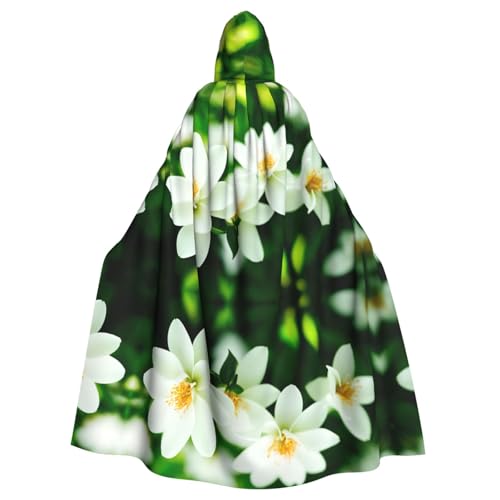 YYHHAOFA Blühender Jasmin-Druck, Halloween-Umhang mit Kapuze, für Erwachsene, Party-Dekoration, Cosplay, Kostüme, Bühnenmaskerade YYHHAOFA Blühender Jasmin-Druck, Halloween-Umhang mit Kapuze, für Erwachsene, Party-Dekoration, Cosplay, Kostüme, Bühnenmaskerade von YYHHAOFA