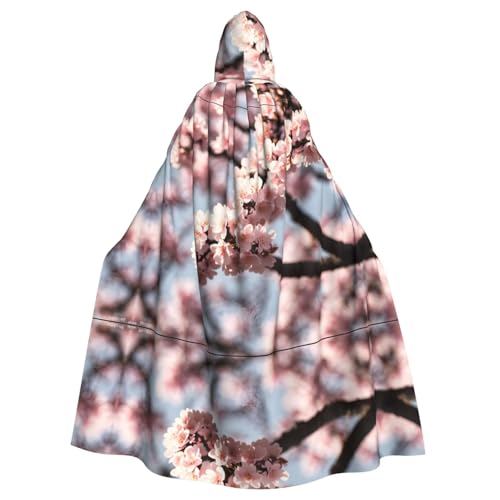 YYHHAOFA Blühender Kirschblüten-Druck, Halloween, Erwachsenen-Kapuzenumhang für Party, Dekoration, Cosplay, Kostüme, Bühnenmaskerade YYHHAOFA Blühender Kirschblüten-Druck, Halloween, Erwachsenen-Kapuzenumhang für Party, Dekoration, Cosplay, Kostüme, Bühnenmaskerade von YYHHAOFA