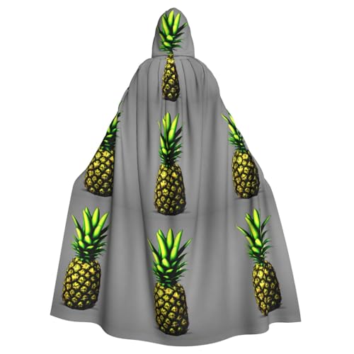 YYHHAOFA Cartoon-Ananas-Druck, Halloween, Erwachsenen-Kapuzenumhang für Party, Dekoration, Cosplay, Kostüme, Bühnenmaskerade YYHHAOFA Cartoon-Ananas-Druck, Halloween, Erwachsenen-Kapuzenumhang für Party, Dekoration, Cosplay, Kostüme, Bühnenmaskerade von YYHHAOFA