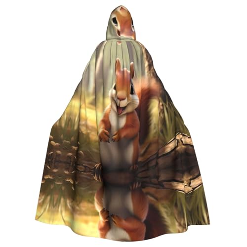 YYHHAOFA Cartoon-Eichhörnchen-Druck, Halloween, Erwachsenen-Kapuzenumhang für Cosplay, Kostümpartys und mehr YYHHAOFA Cartoon-Eichhörnchen-Druck, Halloween, Erwachsenen-Kapuzenumhang für Cosplay, Kostümpartys und mehr von YYHHAOFA