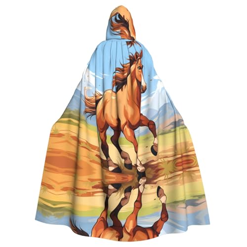 YYHHAOFA Cartoon-Pferd-Aufdruck, Halloween-Umhang mit Kapuze, für Cosplay, Kostümpartys und mehr YYHHAOFA Cartoon-Pferd-Aufdruck, Halloween-Umhang mit Kapuze, für Cosplay, Kostümpartys und mehr von YYHHAOFA