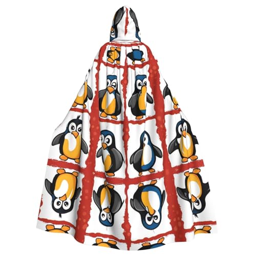 YYHHAOFA Cartoon-Pinguin-Druck, Halloween, Erwachsenen-Kapuzenumhang für Cosplay, Kostümpartys und mehr YYHHAOFA Cartoon-Pinguin-Druck, Halloween, Erwachsenen-Kapuzenumhang für Cosplay, Kostümpartys und mehr von YYHHAOFA