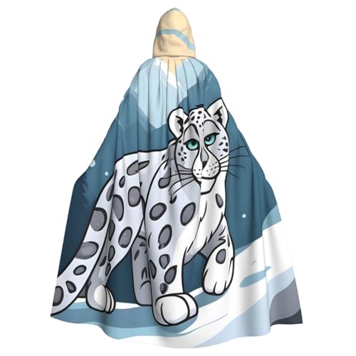 YYHHAOFA Cartoon-Schneeleoparden-Druck, Halloween, Erwachsenen-Kapuzenumhang für Party, Dekoration, Cosplay, Kostüme, Bühnenmaskerade YYHHAOFA Cartoon-Schneeleoparden-Druck, Halloween, Erwachsenen-Kapuzenumhang für Party, Dekoration, Cosplay, Kostüme, Bühnenmaskerade von YYHHAOFA