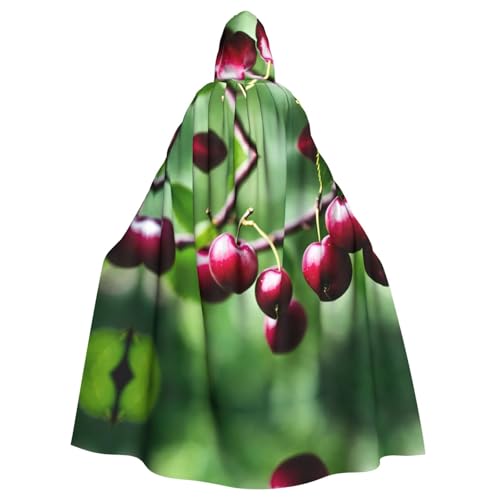 YYHHAOFA Cherry Prints Halloween-Umhang mit Kapuze für Erwachsene, Party-Dekoration, Cosplay, Kostüme, Bühnenmaskerade YYHHAOFA Cherry Prints Halloween-Umhang mit Kapuze für Erwachsene, Party-Dekoration, Cosplay, Kostüme, Bühnenmaskerade von YYHHAOFA