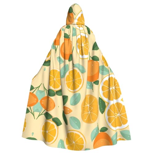 YYHHAOFA Citrus Prints Halloween Erwachsene Kapuzenumhang für Cosplay, Kostümpartys und mehr von YYHHAOFA
