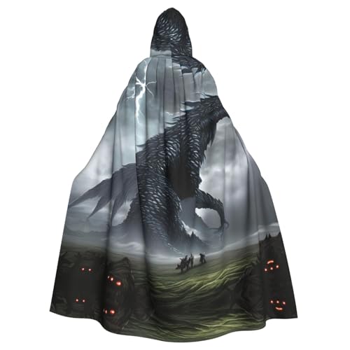 YYHHAOFA Ein riesiges Monster-Druck, Halloween-Umhang mit Kapuze, für Erwachsene, Party-Dekoration, Cosplay, Kostüme, Bühnenmaskerade YYHHAOFA Ein riesiges Monster-Druck, Halloween-Umhang mit Kapuze, für Erwachsene, Party-Dekoration, Cosplay, Kostüme, Bühnenmaskerade von YYHHAOFA
