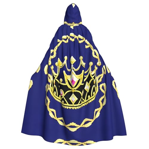 YYHHAOFA Fantasy Tiara Prints Halloween Erwachsene Kapuzenumhang für Cosplay, Kostümpartys und mehr von YYHHAOFA