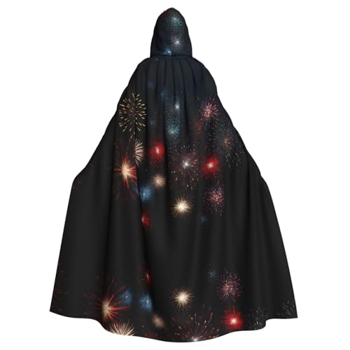 YYHHAOFA Farbenfroher Feuerwerk-Druck, Halloween, Erwachsenen-Kapuzenumhang für Cosplay, Kostümpartys und mehr YYHHAOFA Farbenfroher Feuerwerk-Druck, Halloween, Erwachsenen-Kapuzenumhang für Cosplay, Kostümpartys und mehr von YYHHAOFA