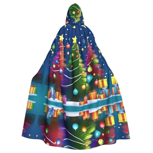 YYHHAOFA Farbenfroher Weihnachts-T-Druck für Halloween, Erwachsene, Kapuzenumhang für Party, Dekoration, Cosplay, Kostüme, Bühnenmaskerade YYHHAOFA Farbenfroher Weihnachts-T-Druck für Halloween, Erwachsene, Kapuzenumhang für Party, Dekoration, Cosplay, Kostüme, Bühnenmaskerade von YYHHAOFA