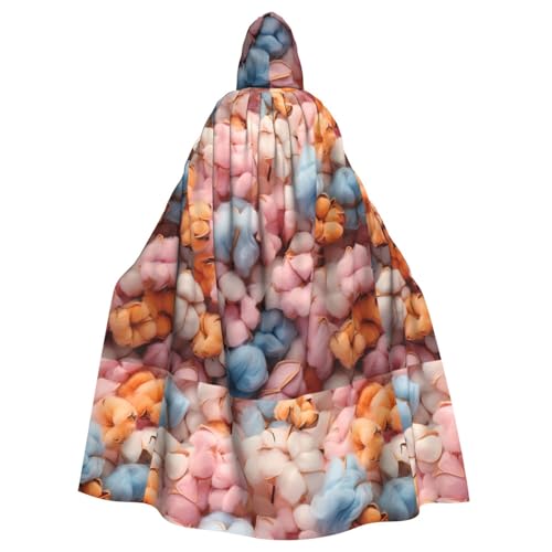 YYHHAOFA Farbiger Baumwolldruck, Halloween-Umhang mit Kapuze, kein Reißverschluss, bequem für Kostümpartys YYHHAOFA Farbiger Baumwolldruck, Halloween-Umhang mit Kapuze, kein Reißverschluss, bequem für Kostümpartys von YYHHAOFA