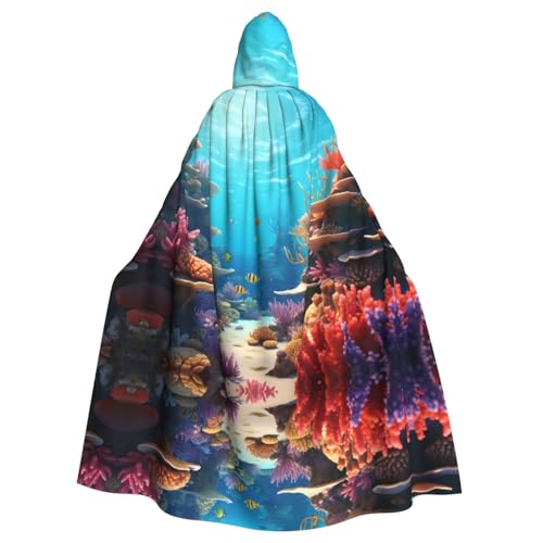 YYHHAOFA Fisch- und Korallenriff-Druck, Halloween, Erwachsenen-Kapuzenumhang für Cosplay, Kostümpartys und mehr YYHHAOFA Fisch- und Korallenriff-Druck, Halloween, Erwachsenen-Kapuzenumhang für Cosplay, Kostümpartys und mehr von YYHHAOFA