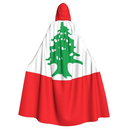 YYHHAOFA Flagge des Libanon-Drucks, Halloween, Erwachsenen-Kapuzenumhang für Party, Dekoration, Cosplay, Kostüme, Bühnenmaskerade YYHHAOFA Flagge des Libanon-Drucks, Halloween, Erwachsenen-Kapuzenumhang für Party, Dekoration, Cosplay, Kostüme, Bühnenmaskerade von YYHHAOFA