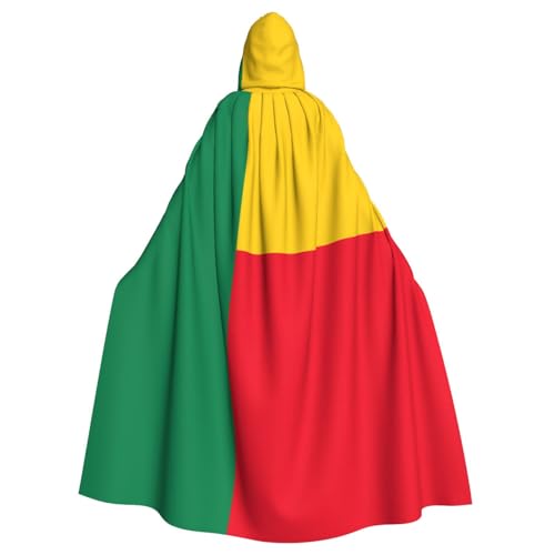 YYHHAOFA Flagge von Benin, bedruckt, Halloween, Erwachsenen-Kapuzenumhang für Party, Dekoration, Cosplay, Kostüme, Bühnenmaskerade YYHHAOFA Flagge von Benin, bedruckt, Halloween, Erwachsenen-Kapuzenumhang für Party, Dekoration, Cosplay, Kostüme, Bühnenmaskerade von YYHHAOFA