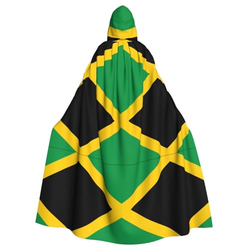 YYHHAOFA Flagge von Jamaika, bedruckt, Halloween, Erwachsenen-Kapuzenumhang für Party, Dekoration, Cosplay, Kostüme, Bühnenmaskerade YYHHAOFA Flagge von Jamaika, bedruckt, Halloween, Erwachsenen-Kapuzenumhang für Party, Dekoration, Cosplay, Kostüme, Bühnenmaskerade von YYHHAOFA