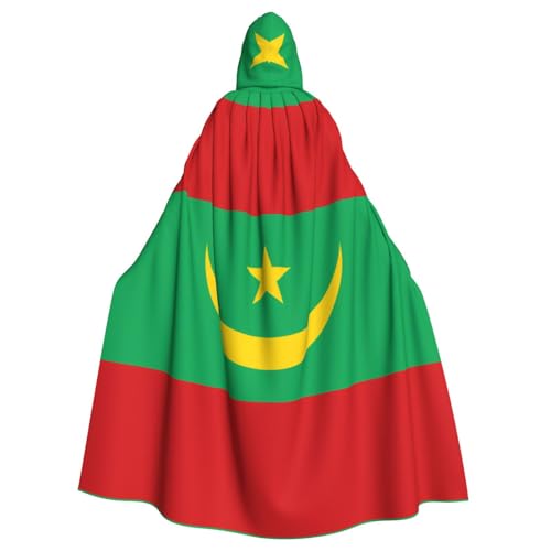 YYHHAOFA Flagge von Mauretanien, bedruckt, Halloween, Erwachsenen-Kapuzenumhang für Cosplay, Kostümpartys und mehr YYHHAOFA Flagge von Mauretanien, bedruckt, Halloween, Erwachsenen-Kapuzenumhang für Cosplay, Kostümpartys und mehr von YYHHAOFA