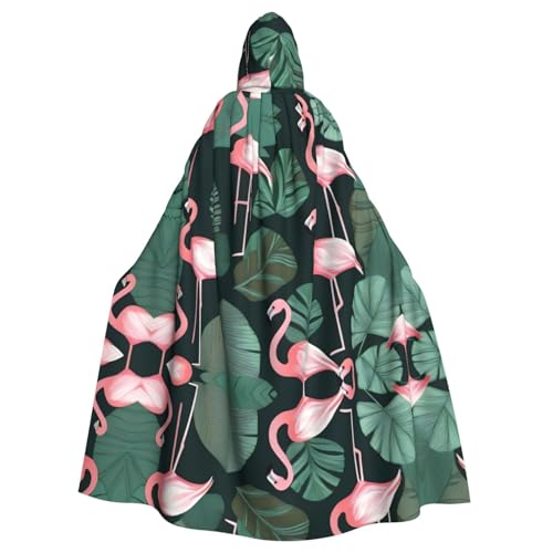 YYHHAOFA Flamingo-Umhang mit grün-braunem Blattdruck, Halloween, Erwachsenen-Kapuzenumhang für Party, Dekoration, Cosplay, Kostüme, Bühnenmaskerade YYHHAOFA Flamingo-Umhang mit grün-braunem Blattdruck, Halloween, Erwachsenen-Kapuzenumhang für Party, Dekoration, Cosplay, Kostüme, Bühnenmaskerade von YYHHAOFA