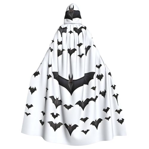 YYHHAOFA Fledermaus-Druck, Halloween-Umhang mit Kapuze, ohne Reißverschluss, bequem für Kostümpartys YYHHAOFA Fledermaus-Druck, Halloween-Umhang mit Kapuze, ohne Reißverschluss, bequem für Kostümpartys von YYHHAOFA