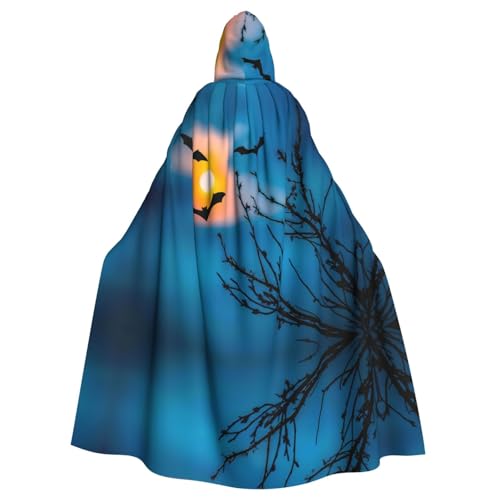 YYHHAOFA Fledermaus unter Nachthimmel-Druck, Halloween, Erwachsenen-Kapuzenumhang für Party, Dekoration, Cosplay, Kostüme, Bühnenmaskerade YYHHAOFA Fledermaus unter Nachthimmel-Druck, Halloween, Erwachsenen-Kapuzenumhang für Party, Dekoration, Cosplay, Kostüme, Bühnenmaskerade von YYHHAOFA
